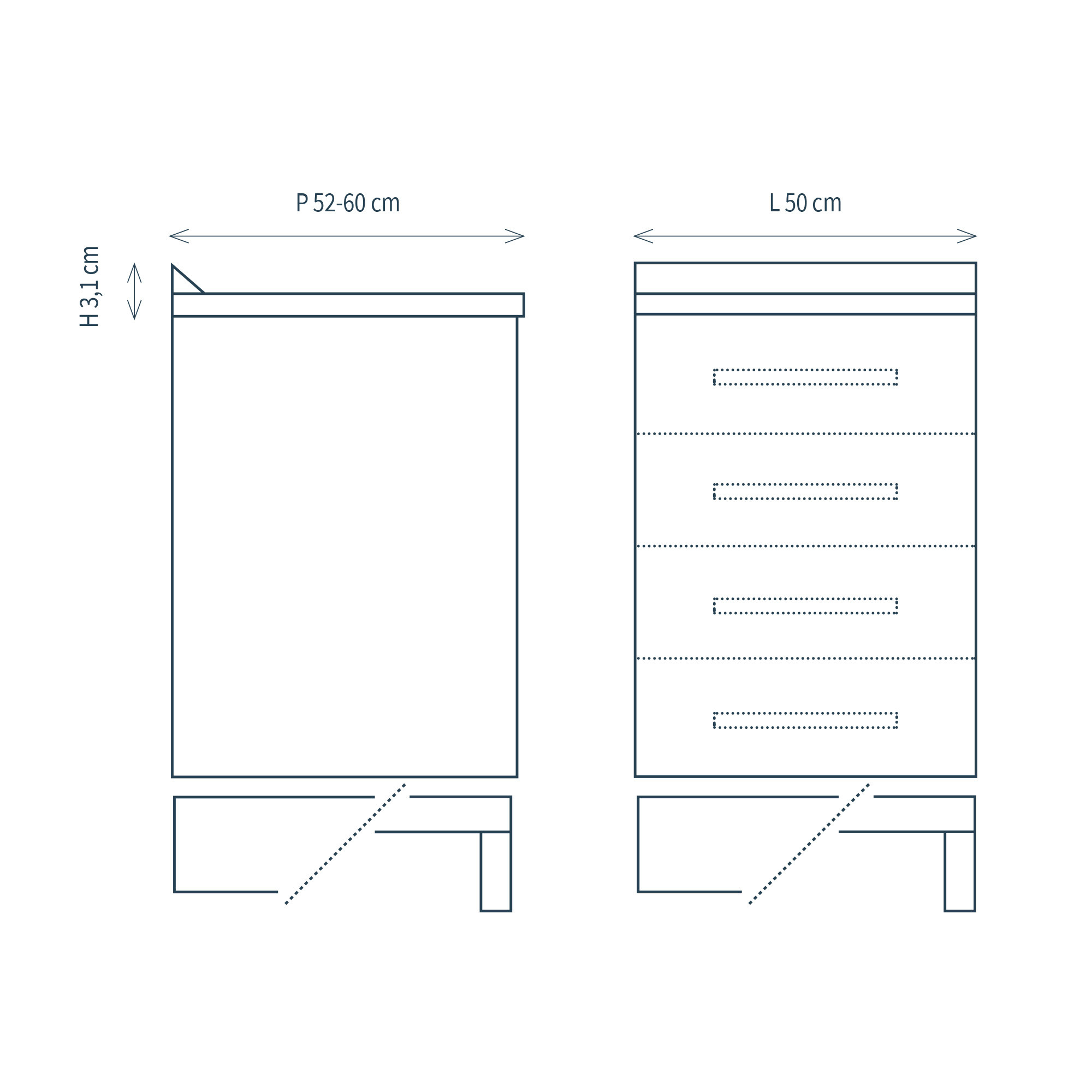 Ripiano in laminato per mobile modulare professionale