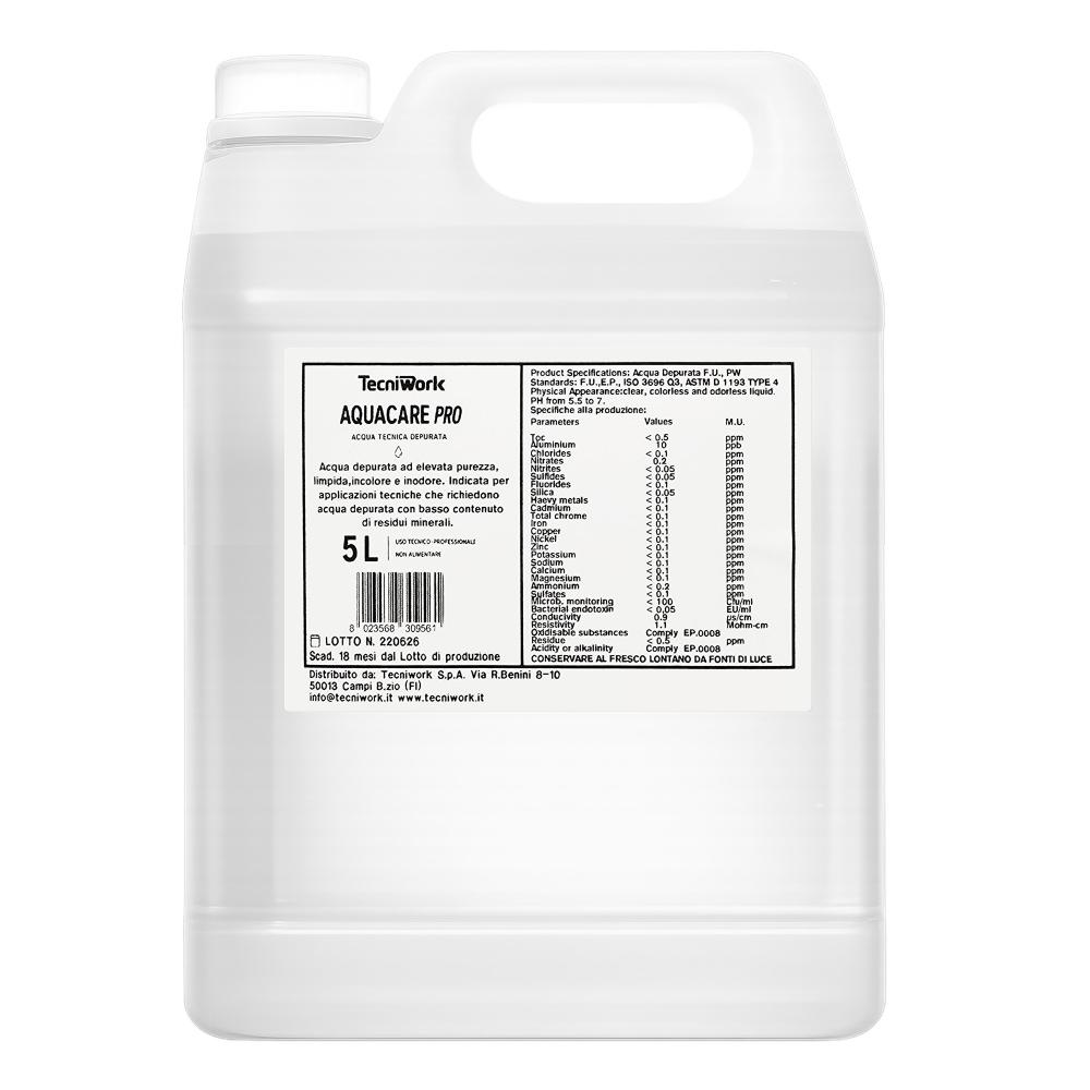 Purified water for the Aquacare Pro 5L autoclave and micromotor