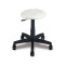 White operator stool on castors