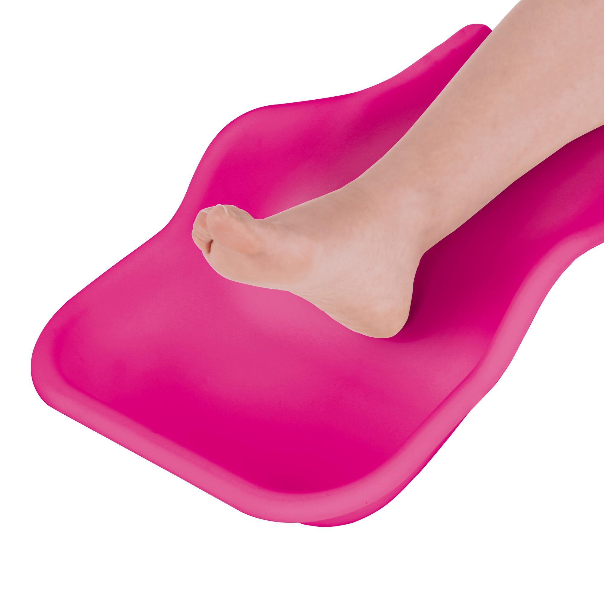 Sottogamba flexible Rosa Fluo para recoger los residuos de trabajo en el pie.