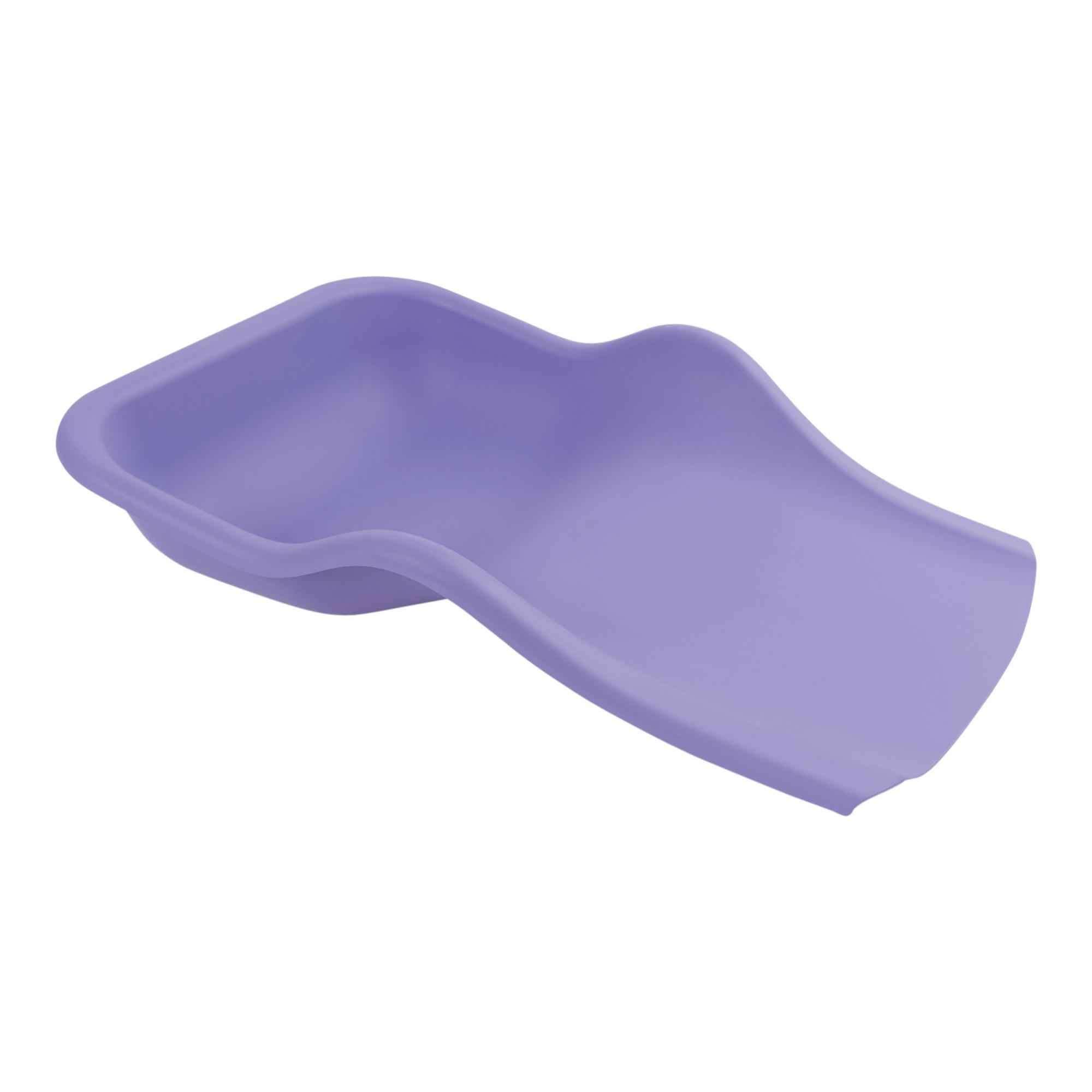 Sustentador flexible violeta para recoger los residuos de trabajo en el pie.