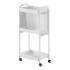 Steel trolley for hair removal 2 shelves and waste bin