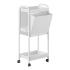 Steel trolley for hair removal 2 shelves and waste bin