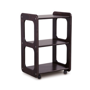 Carrello Enos multiuso e multifunzione in legno scuro 3 ripiani
