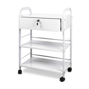 Free large white trolley 3 shelves