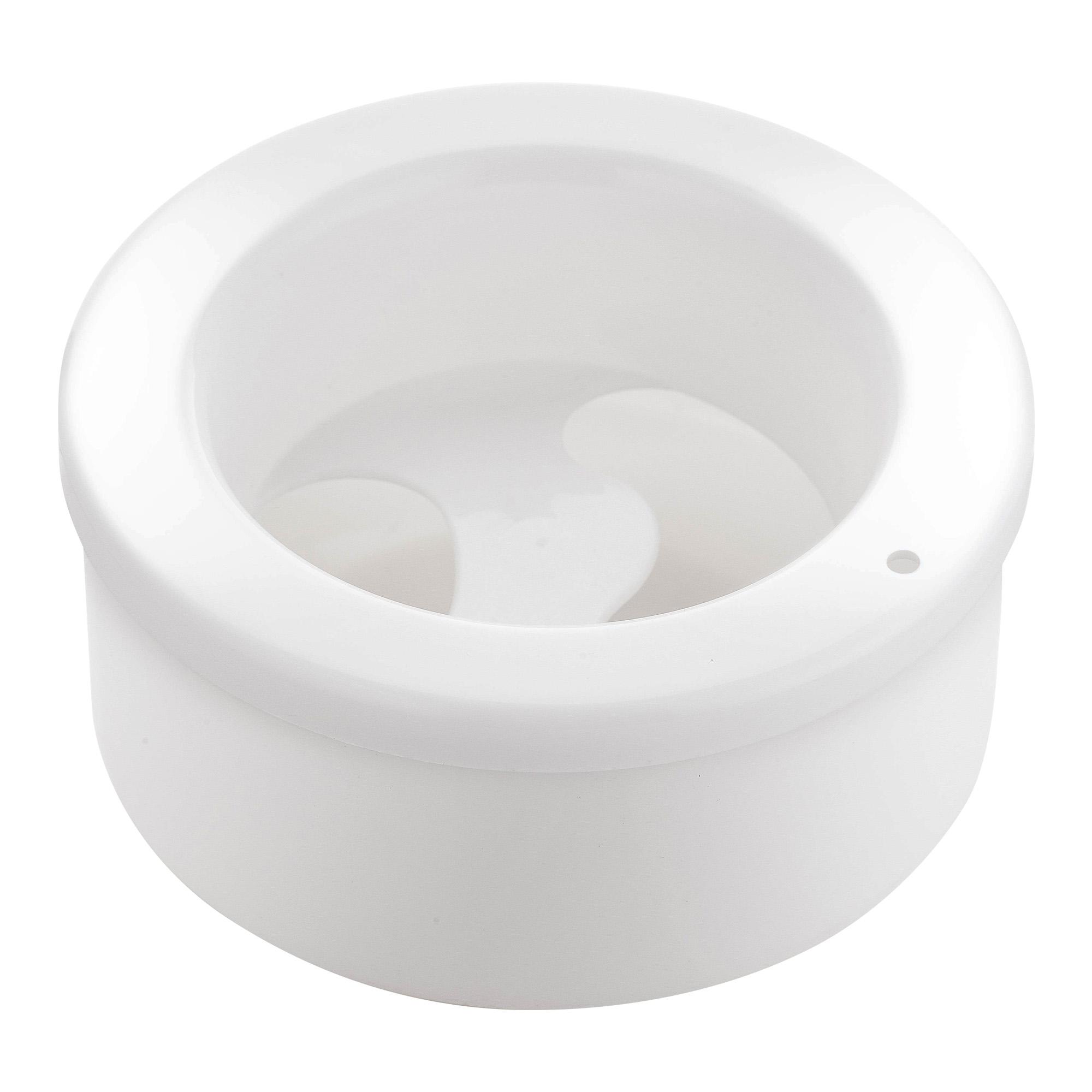 Cuenco blanco con orificio para los dedos para manicura