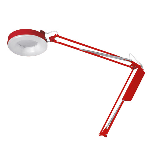 Lampada Afma con luce a neon e lente di ingrandimento a 3 diottrie rossa