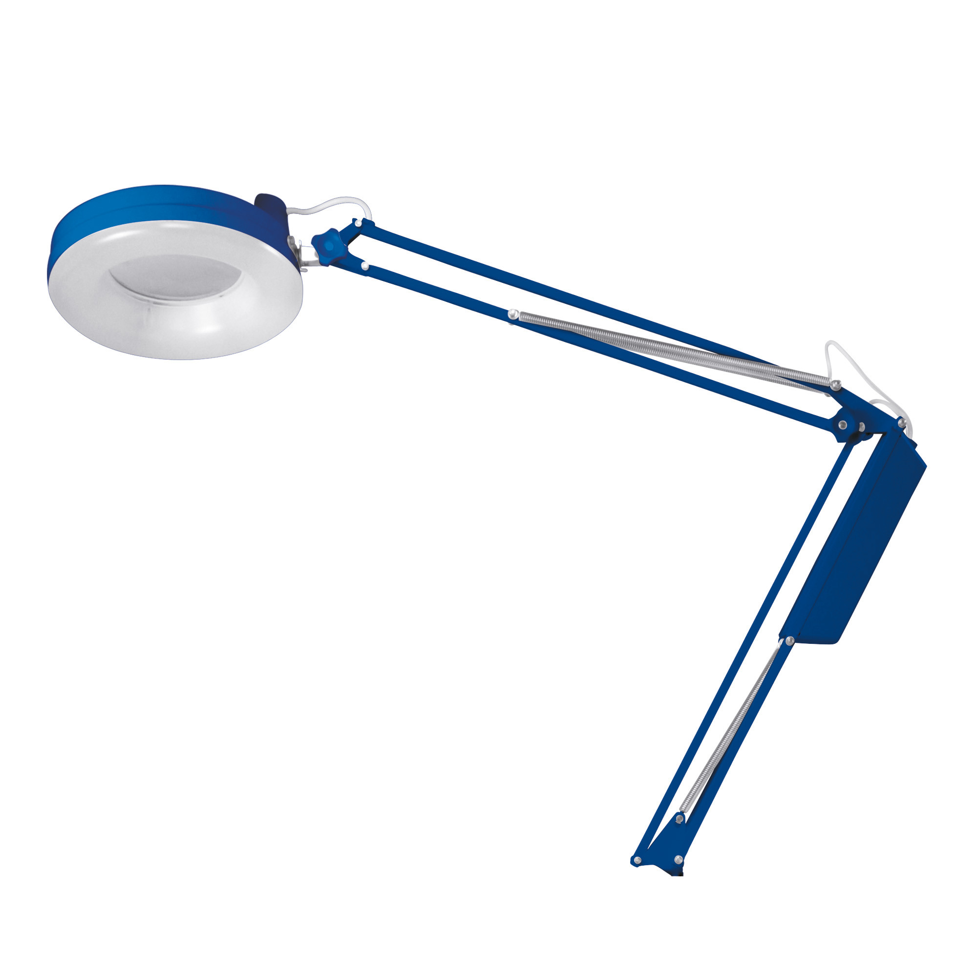 Lampada Afma con luce a neon e lente di ingrandimento a 3 diottrie blu