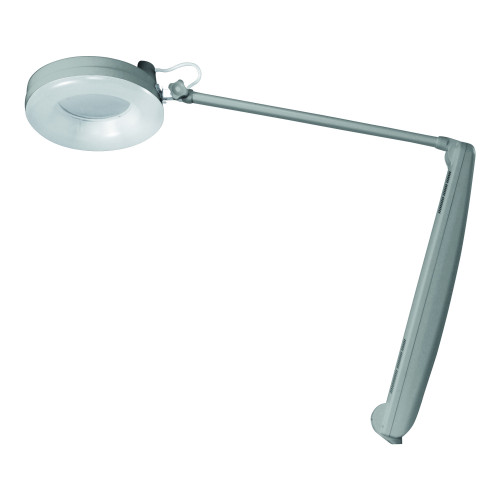 Lampe Afma Evo avec néon et loupe à 3 dioptries gris argenté