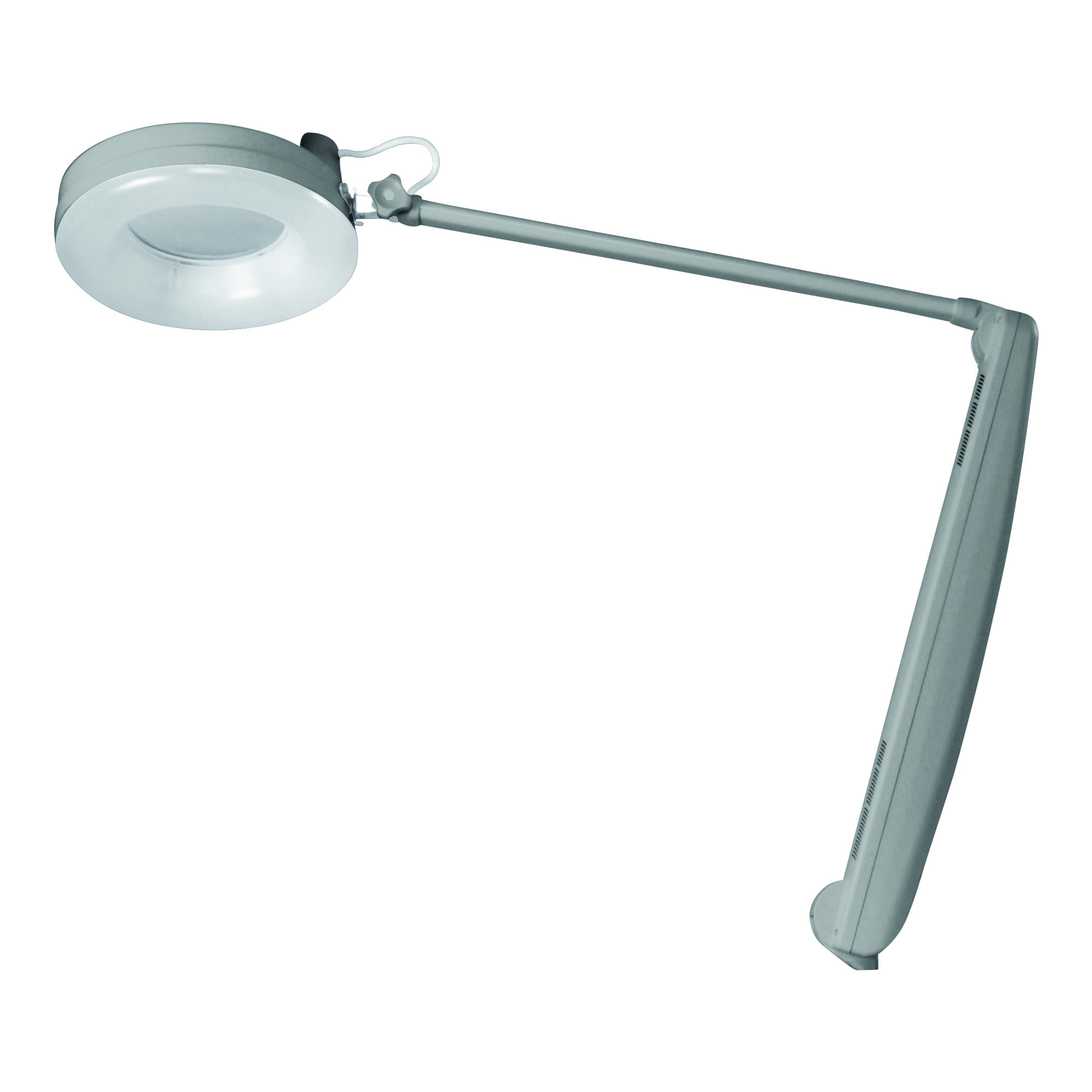 Lampe Afma Evo avec néon et loupe à 3 dioptries gris argenté
