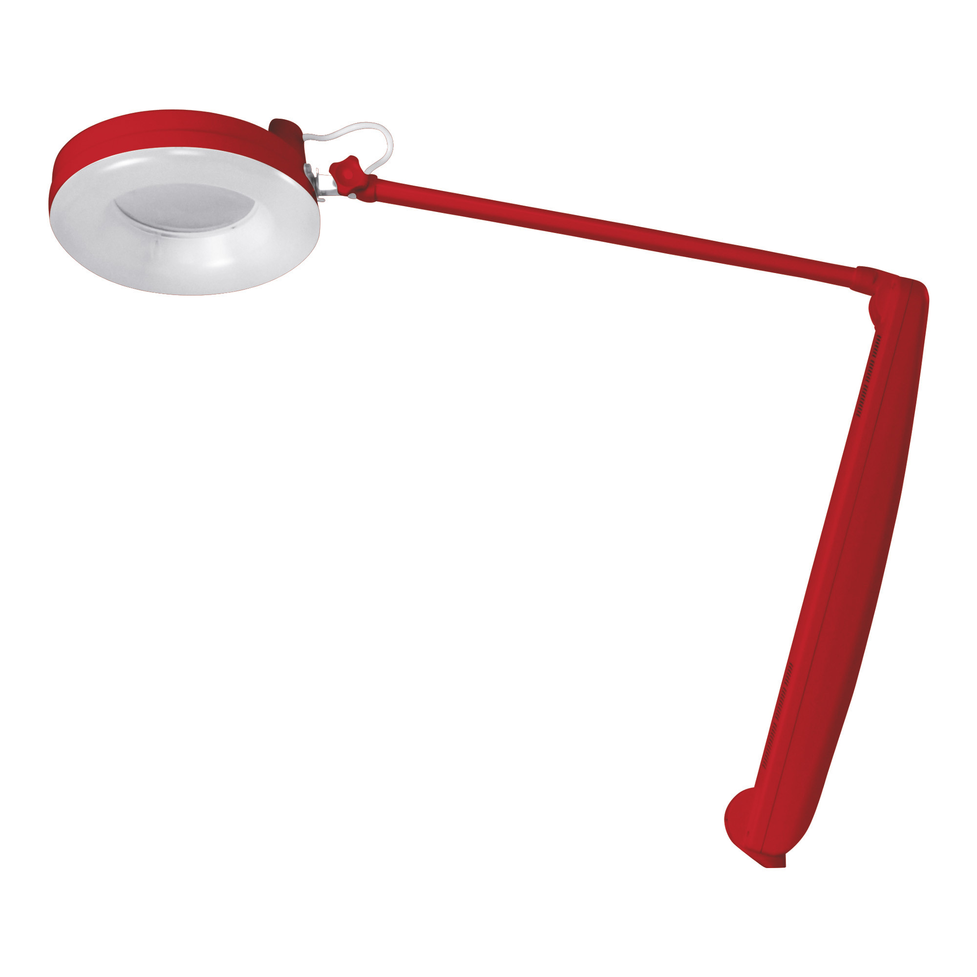 Lampada Afma Evo con luce a neon e lente di ingrandimento a 3 diottrie rossa