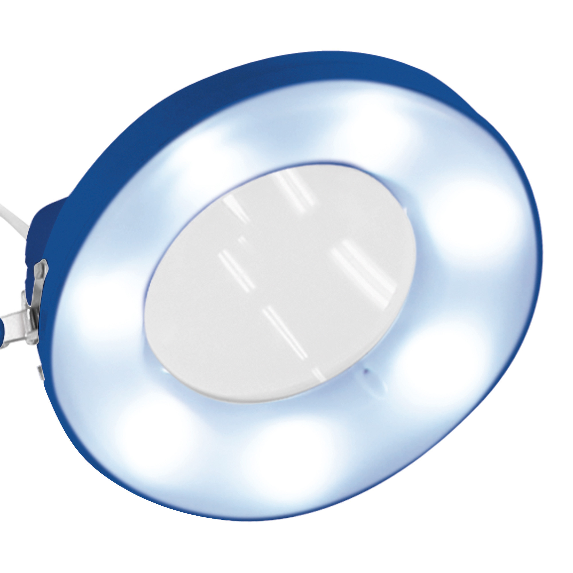 Lampada Afma Evo con luce a neon e lente di ingrandimento a 3 diottrie blu