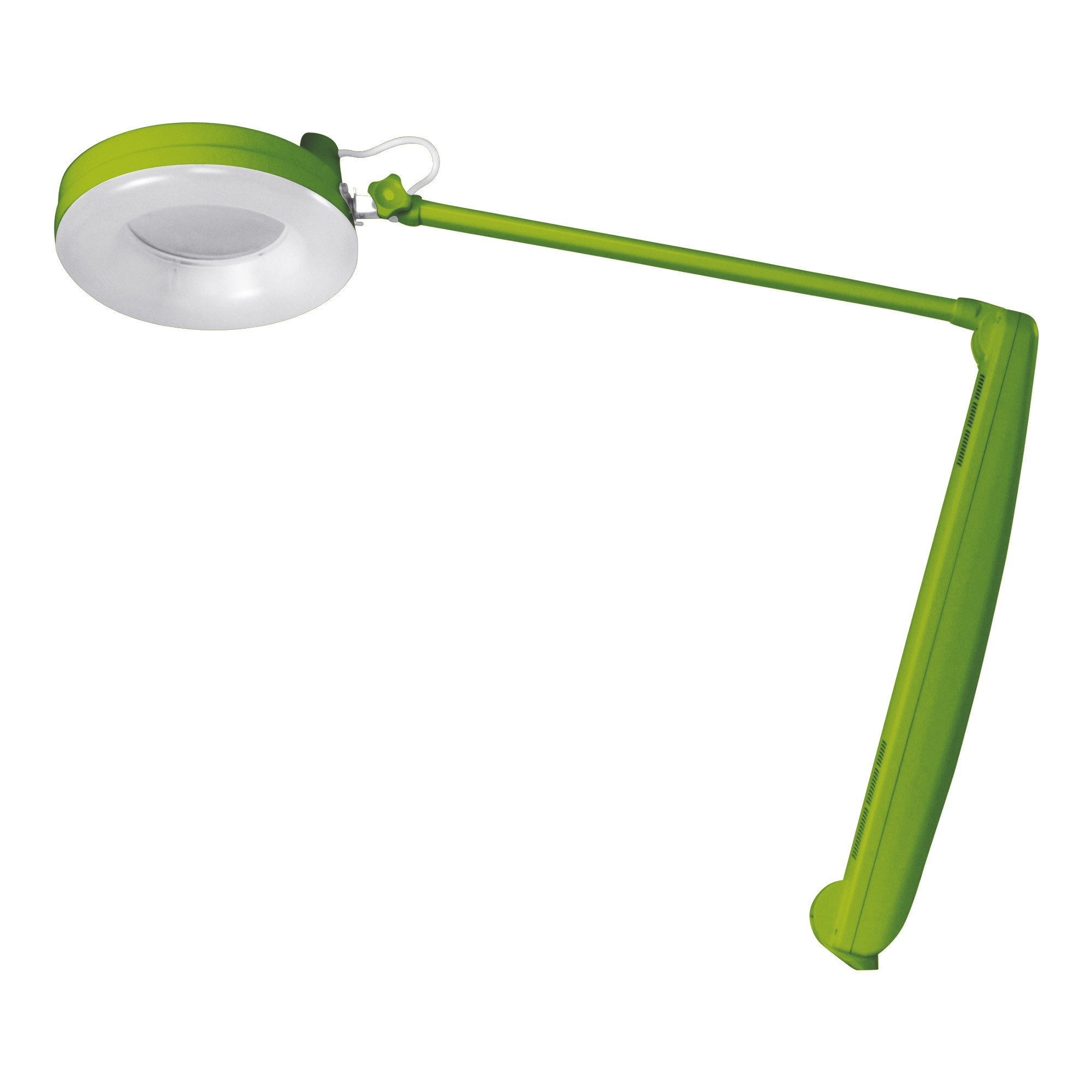 Lampada Afma Evo con luce a neon e lente di ingrandimento a 3 diottrie verde
