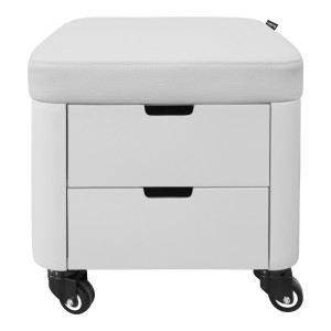 Manicure and pedicure seat with 2  drawers white Galaxy