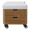 Galaxy - manicure and pedicure seat with 2 drawers wood colour