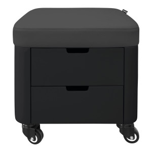 Manicure and pedicure seat with 2  drawers black Galaxy