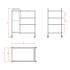 Trolley for hair removal products with 4 shelves and waste bin