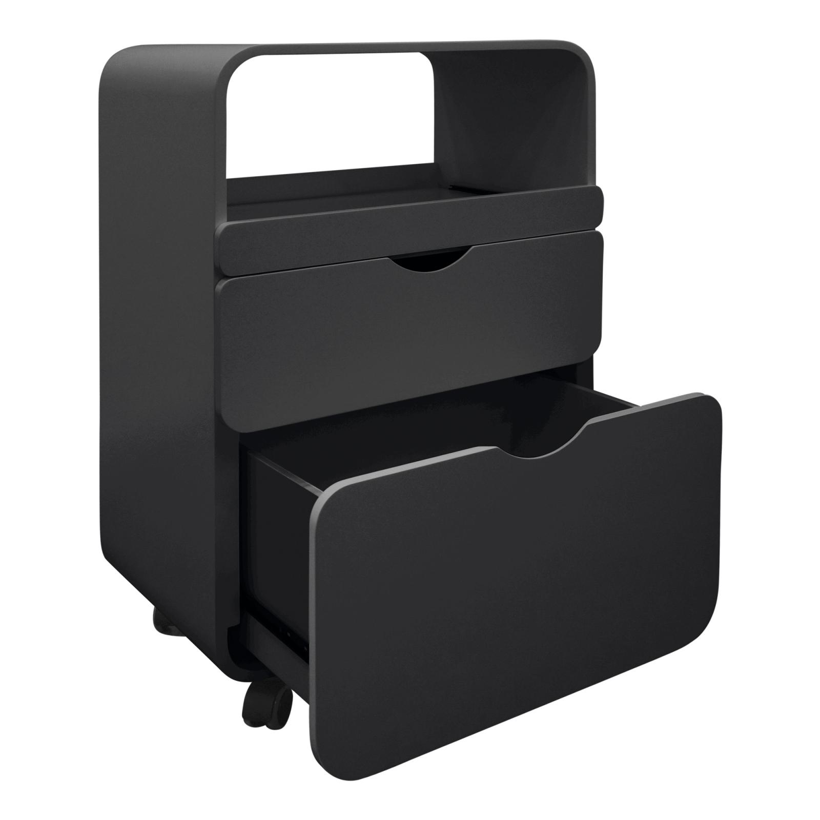 Avant professional trolley with pull-out compartment and 2 drawers black