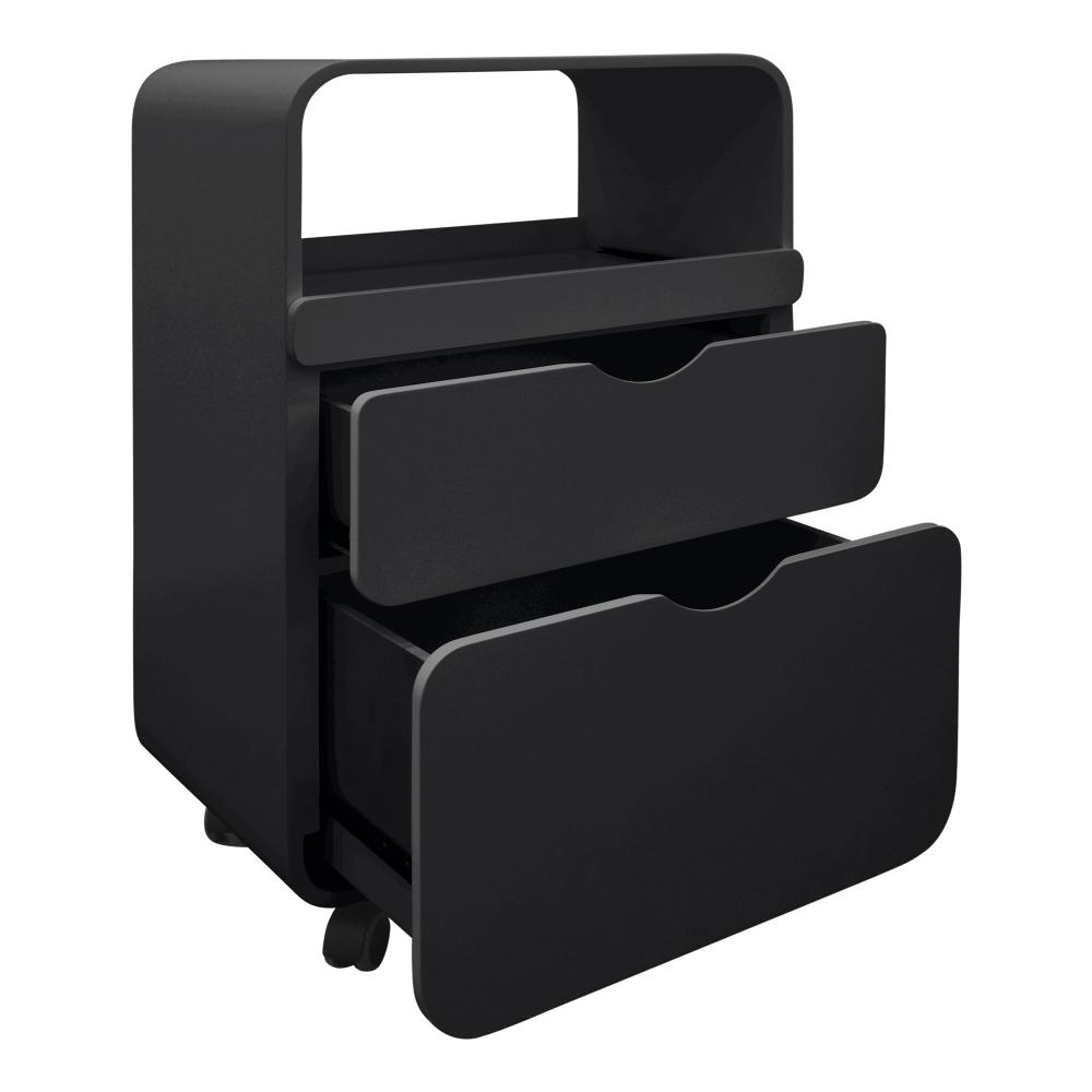 Avant professional trolley with pull-out compartment and 2 drawers black