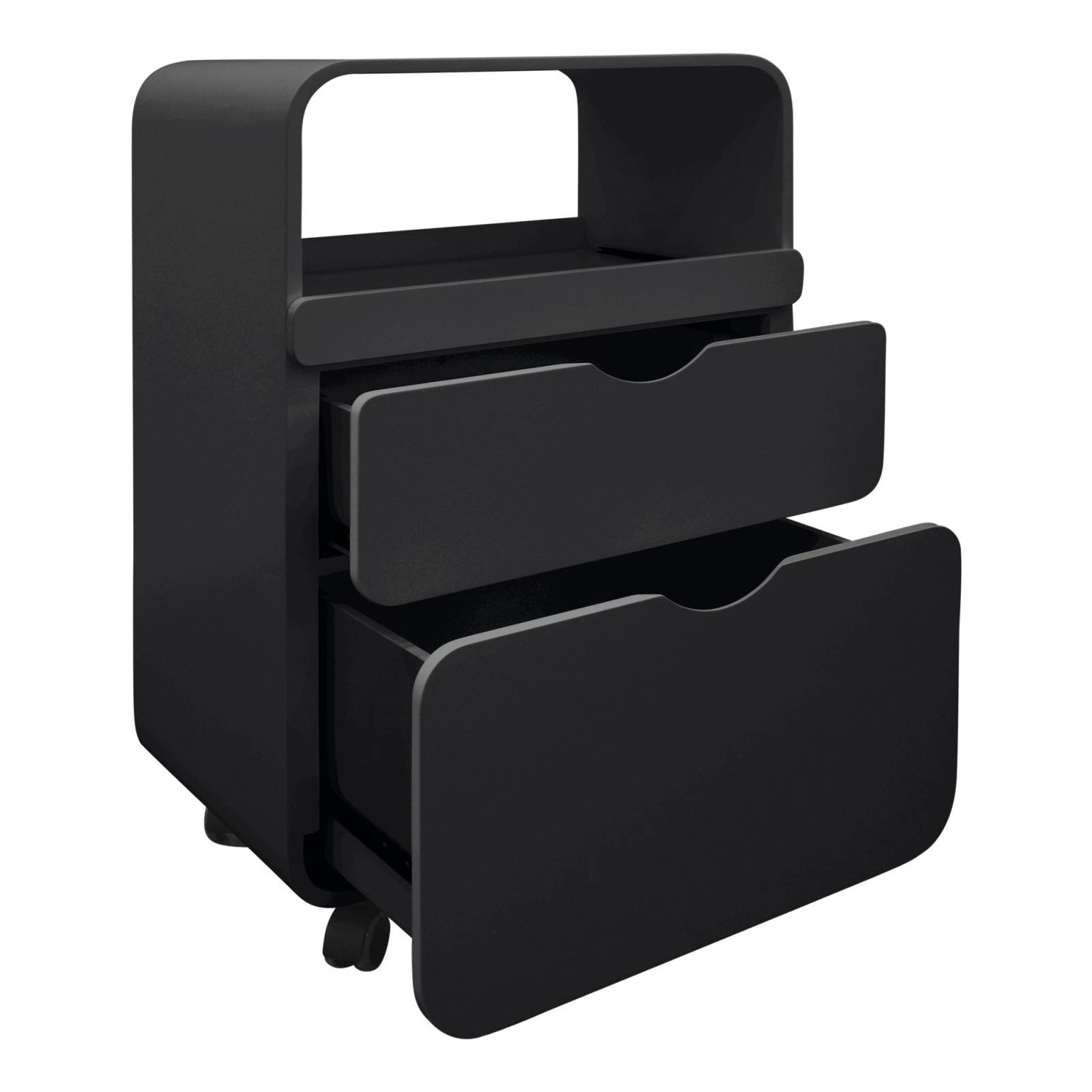 Avant professional trolley with pull-out compartment and 2 drawers black