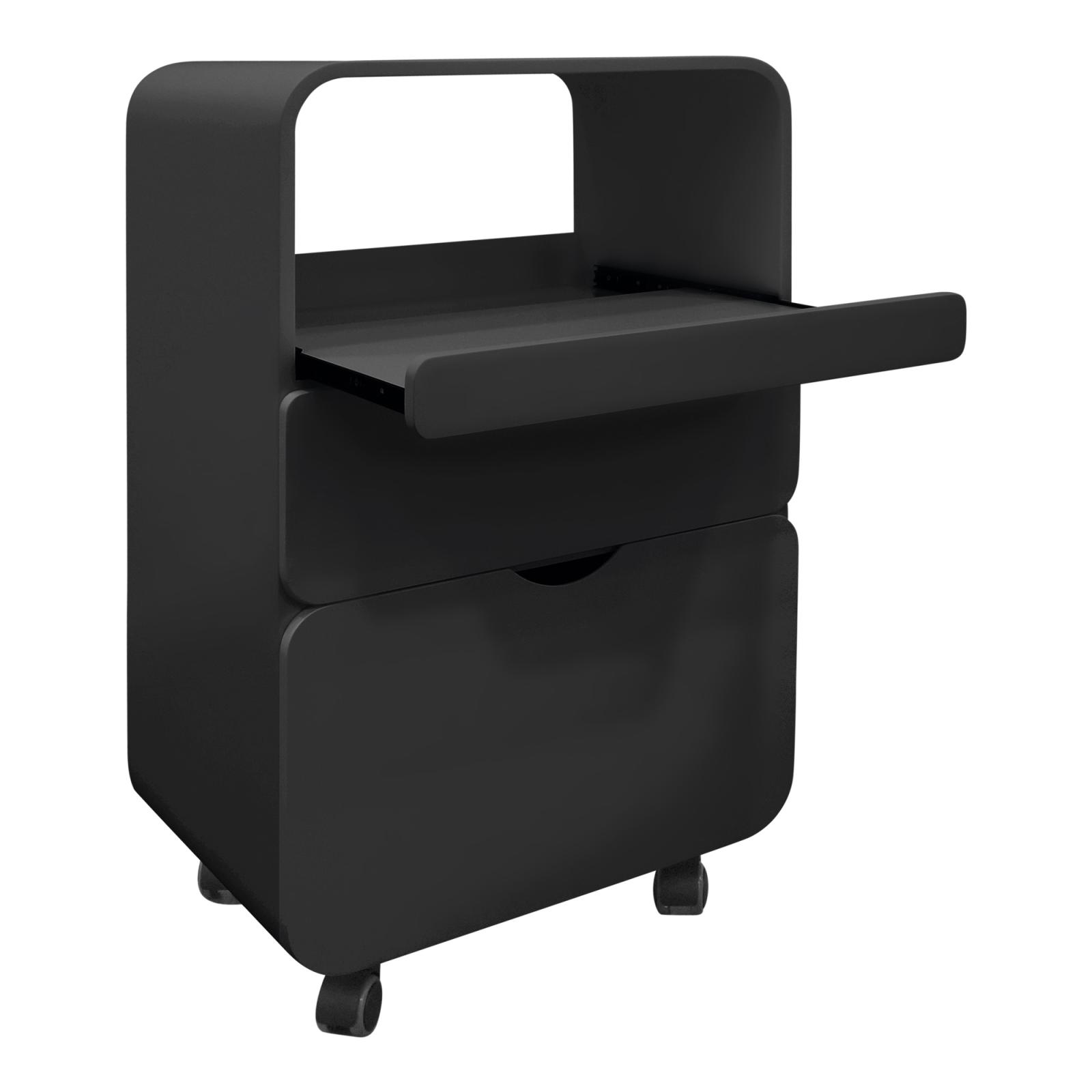 Avant professional trolley with pull-out compartment and 2 drawers black