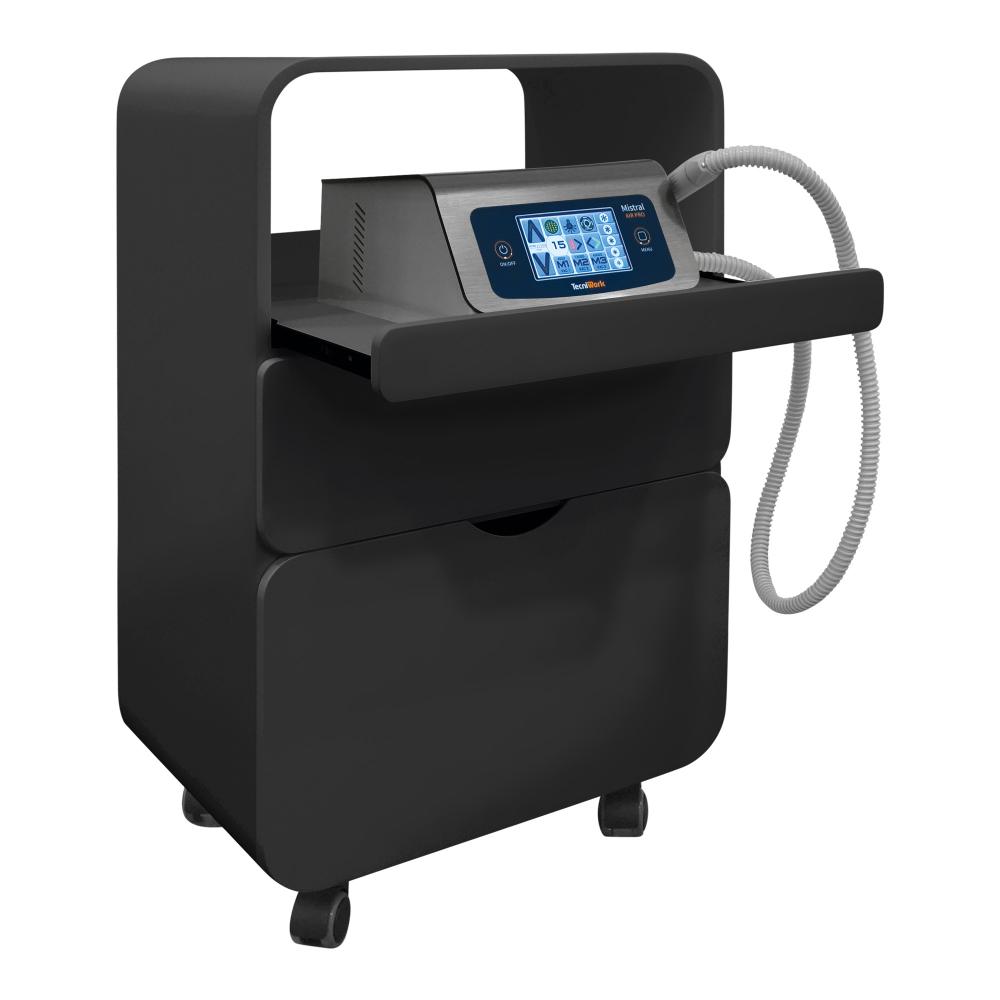 Avant professional trolley with pull-out compartment and 2 drawers black