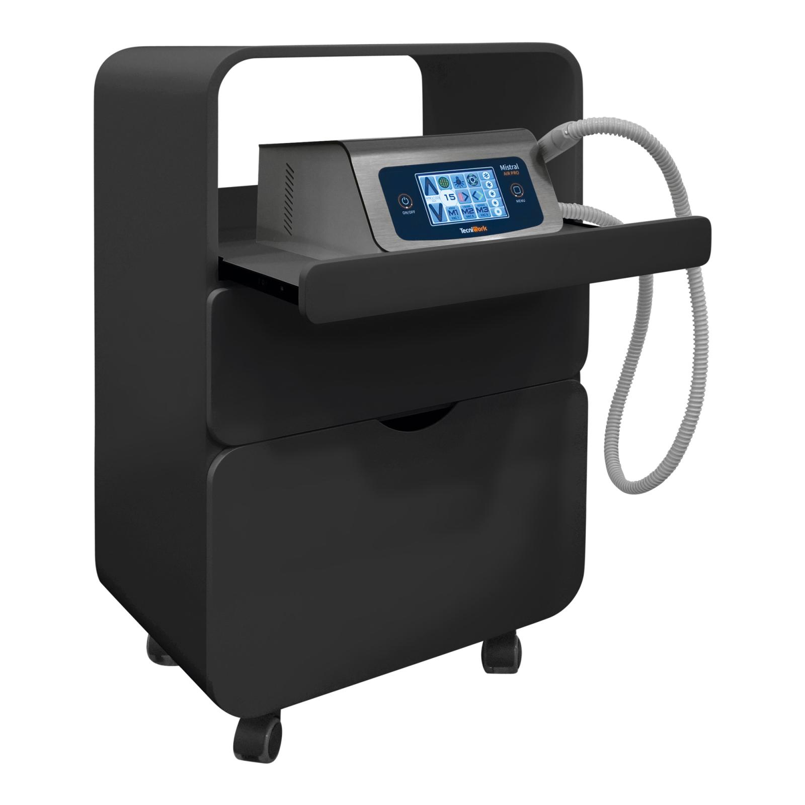 Avant professional trolley with pull-out compartment and 2 drawers black