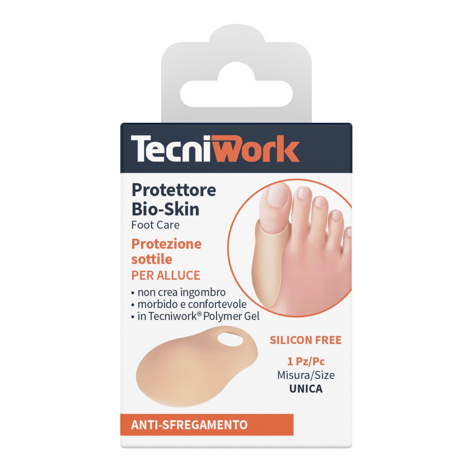 Protector para el dedo gordo del pie en gel Tecniwork Polymer Gel color piel Bio-Skin, 1 unidad.