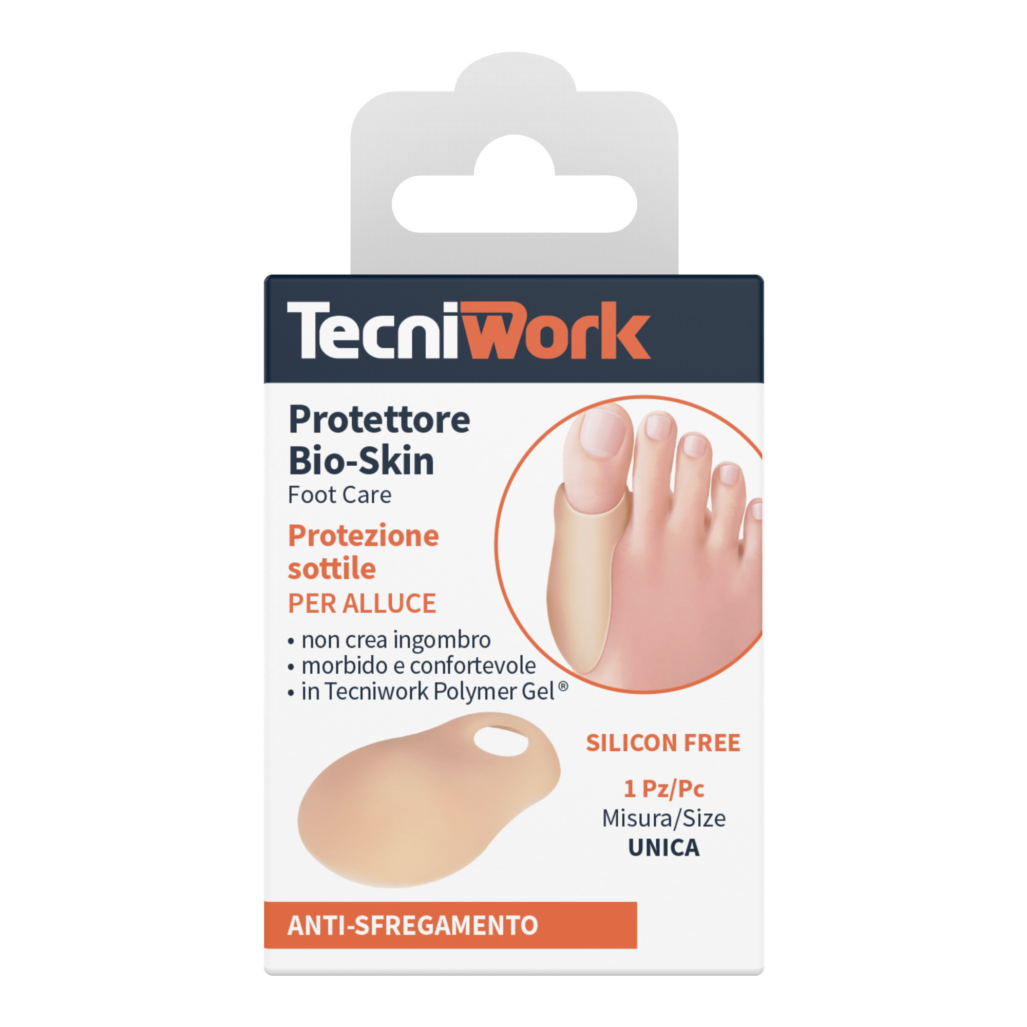Protezione per alluce in Tecniwork Polymer Gel color pelle Bio-Skin 1 pz