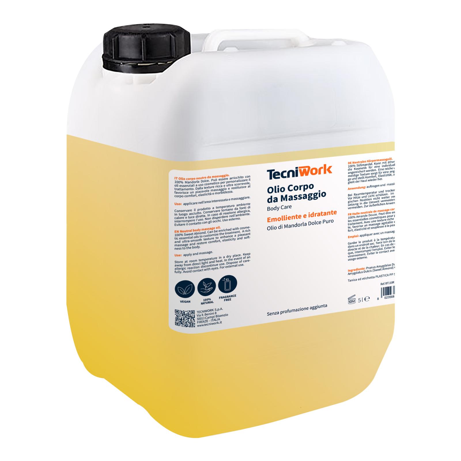Olio corpo da massaggio emolliente e idratante 5 L