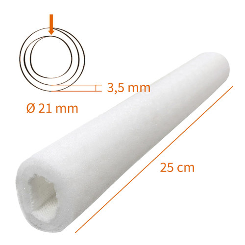 T-Air Foam Protection tubulaire perforée double couche 21 mm 8 pc
