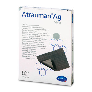 Atrauman Ag - Compresses stériles avec fibres de polyamide recouvertes d