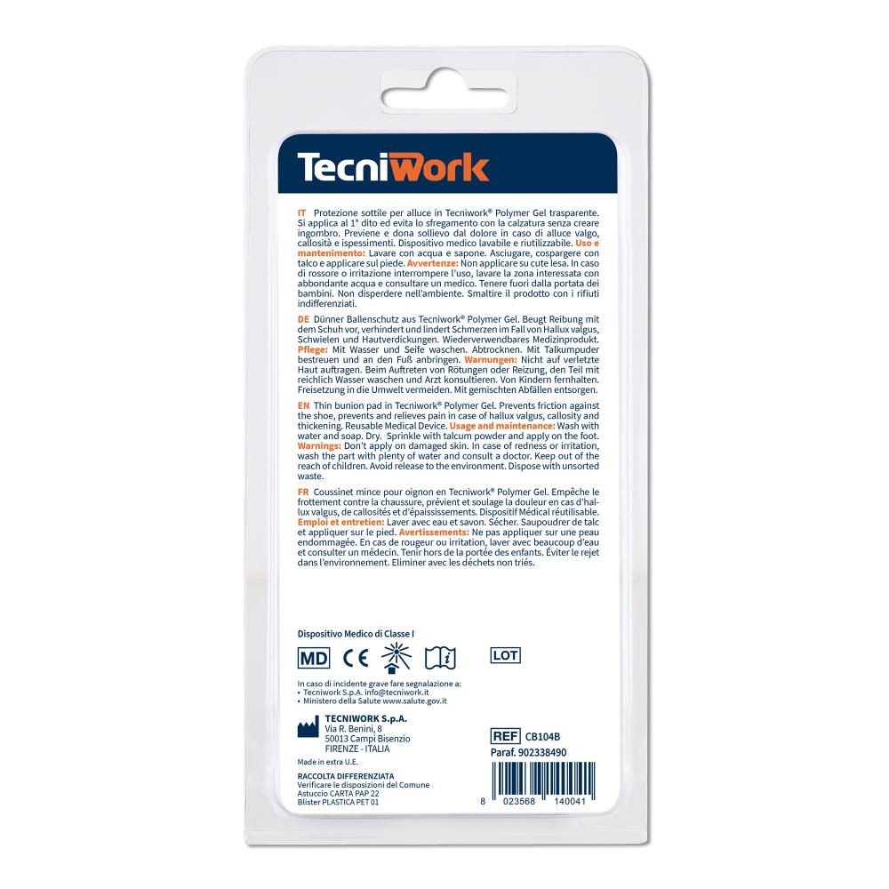 Bio-Gel dünner Ballenschutz aus trasparentem Tecniwork Polymer Gel