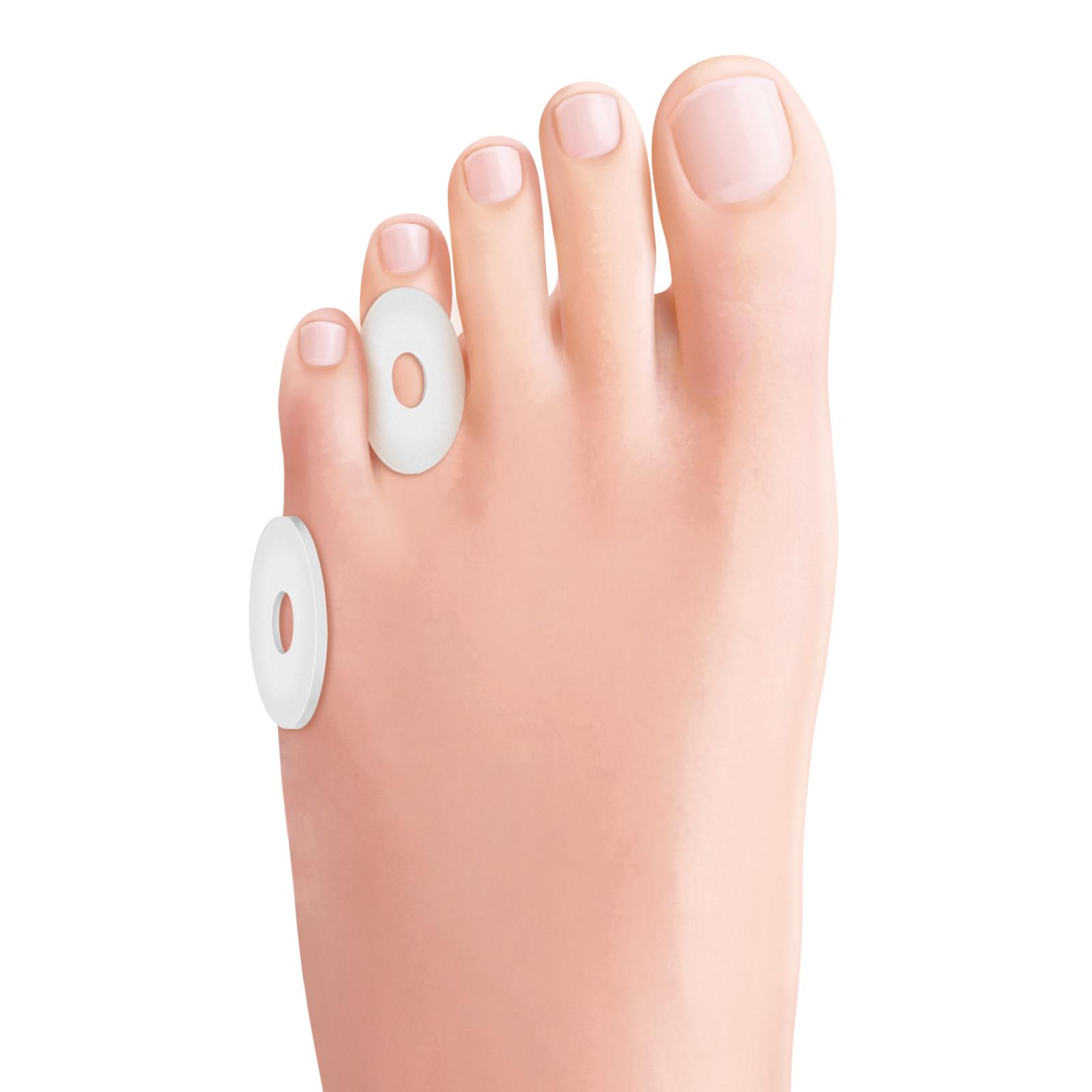 Kleine ovale selbstklebende Hühneraugenring oval aus Tecniwork Polymer Gel transparent 6 Stück.