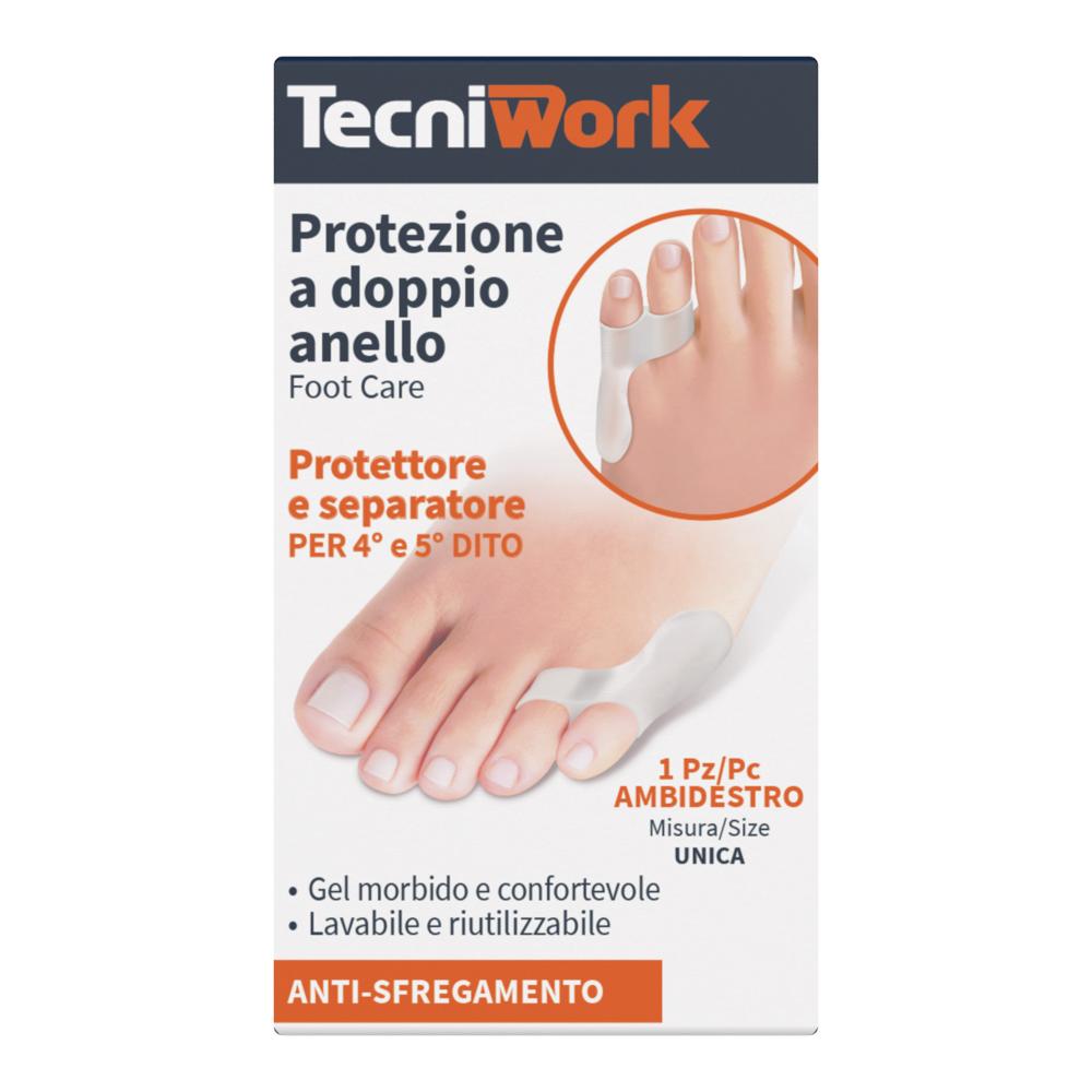 Protección de doble anillo para el cuarto y quinto dedo en gel, 1 unidad.