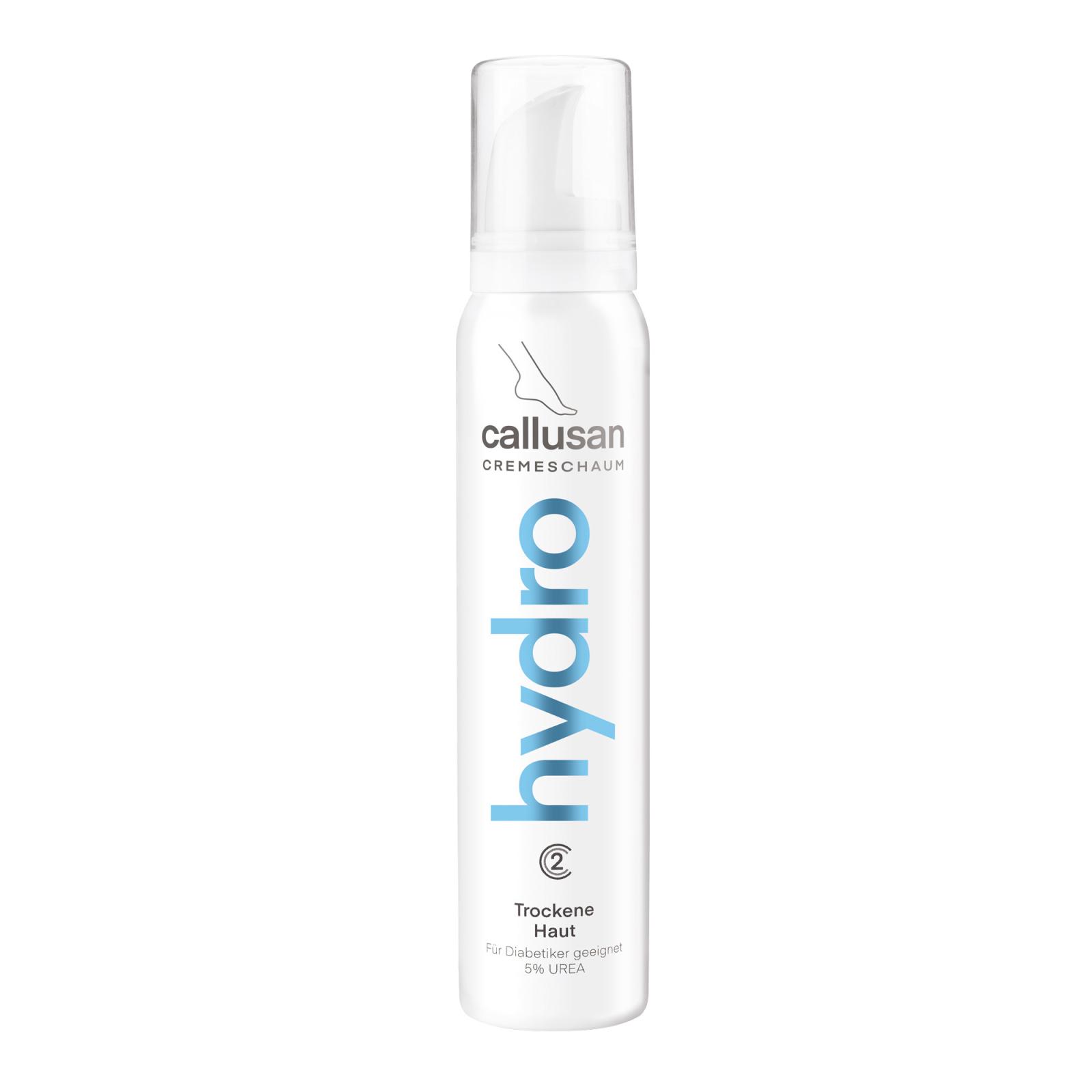 Espuma hidratante para pies con piel seca y agrietada Callusan Hydro 125 ml
