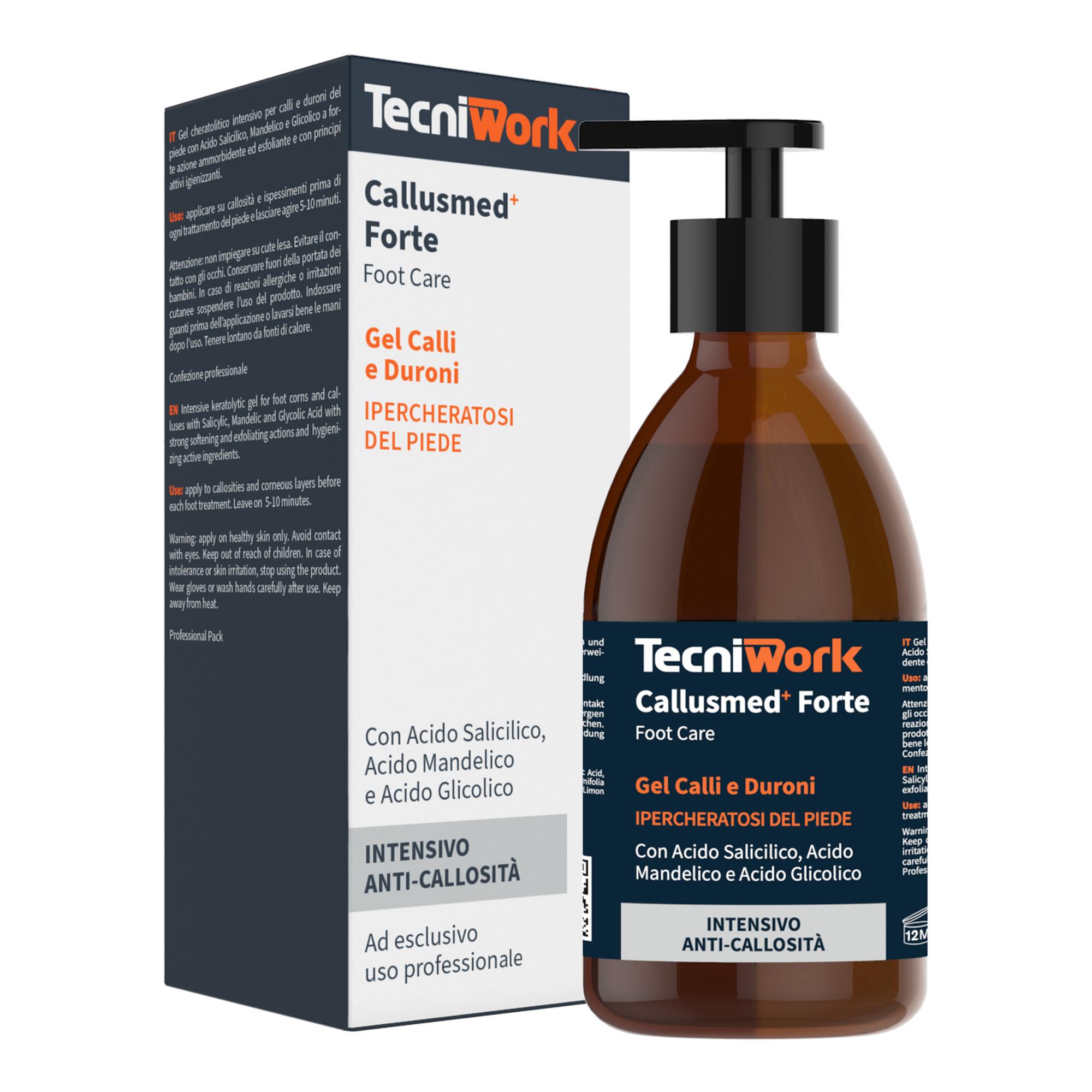 Gel piedi Cheratolitico professionale per calli e duroni Callusmed+ Forte 250 ml