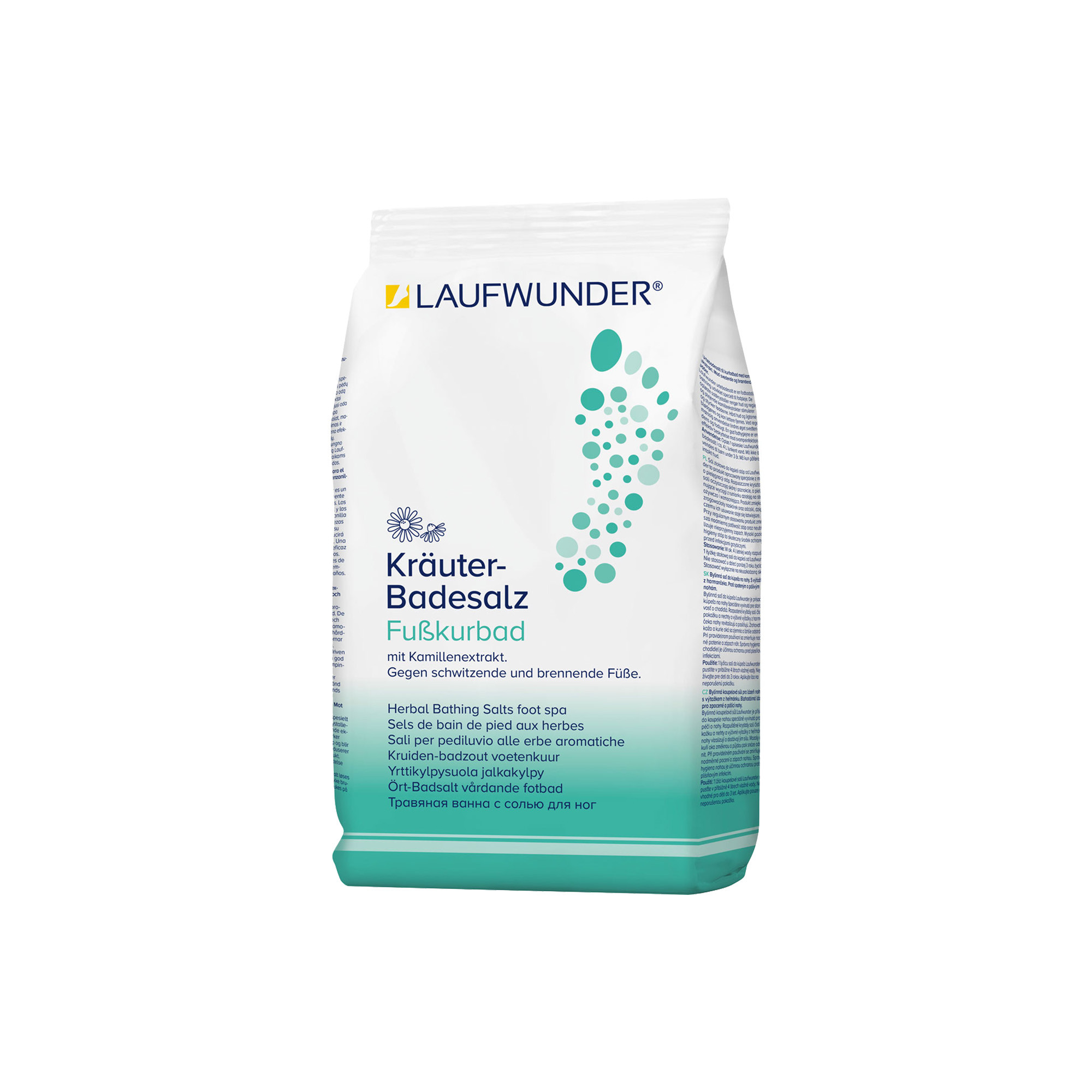 Sels de bain aux herbes rafraîchissants et désodorisants pour bains de pieds 250 g