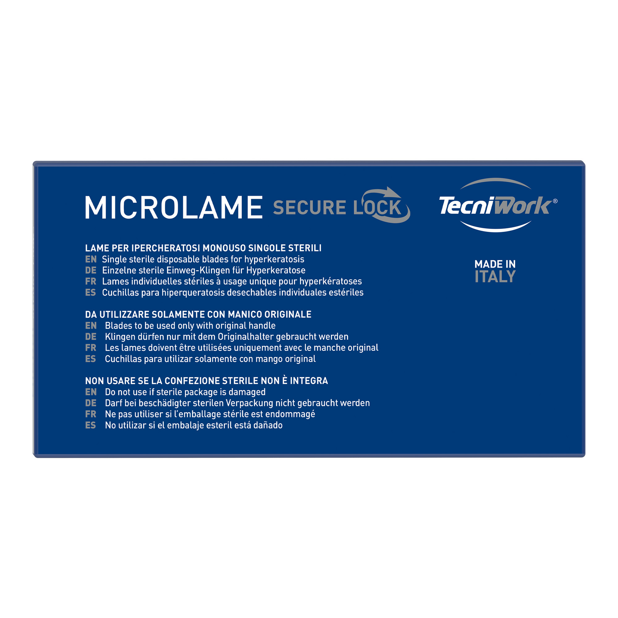 Microlame professionali singole sterili e monouso Secure Lock misura 1 50 pz