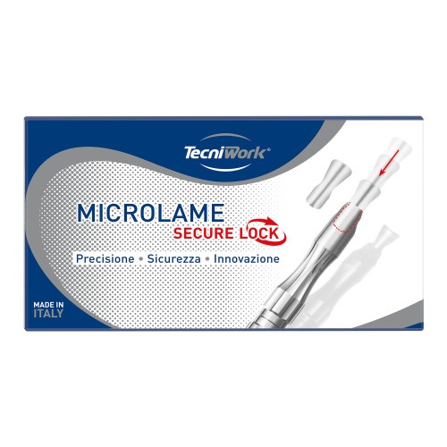 Microlames professionnelles stériles à usage unique Secure Lock taille 2 50 pcs