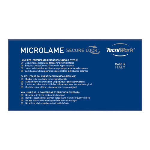 Micro-lames professionnelles stériles à usage unique Secure Lock taille 2.5 50 pcs