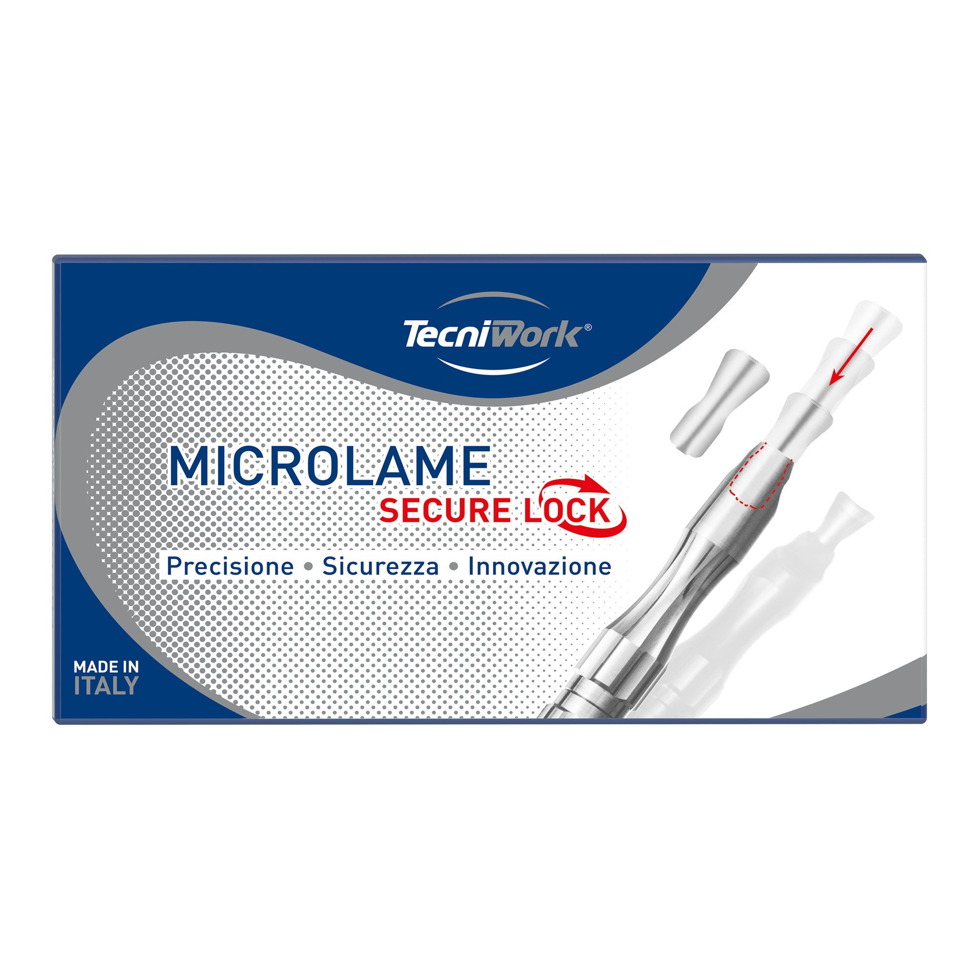 Microlame professionali singole sterili e monouso Secure Lock misure assortite 40 pz