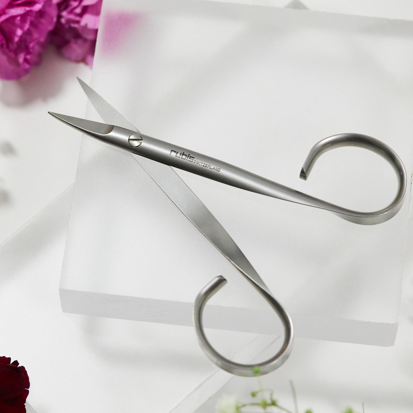 Rubis professional nail scissors Curved cut 9 cm