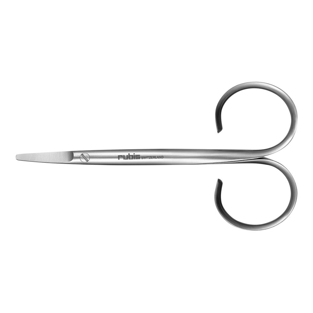 Ciseaux à ongles professionnels Rubis à bout rond Coupe droite 9 cm