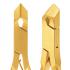 Gold professional nail nippers half-moon shape jaw 13 mm