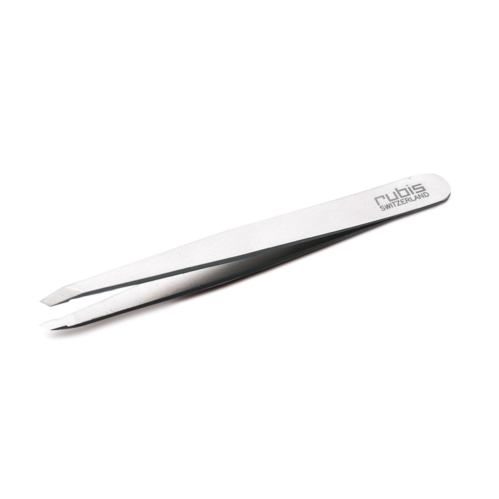 Rubis Profi-Edelstahl-Augenbrauenpinzette mit abgeschrägter Spitze