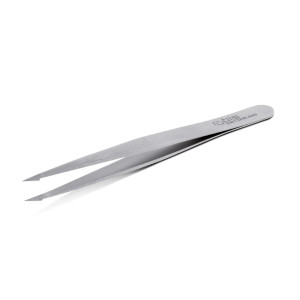 S.steel pointed + slanted tweezers