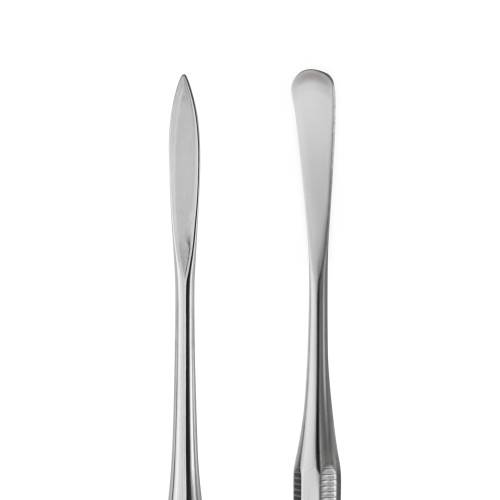 Curette professionnelle en acier inoxydable avec double spatule