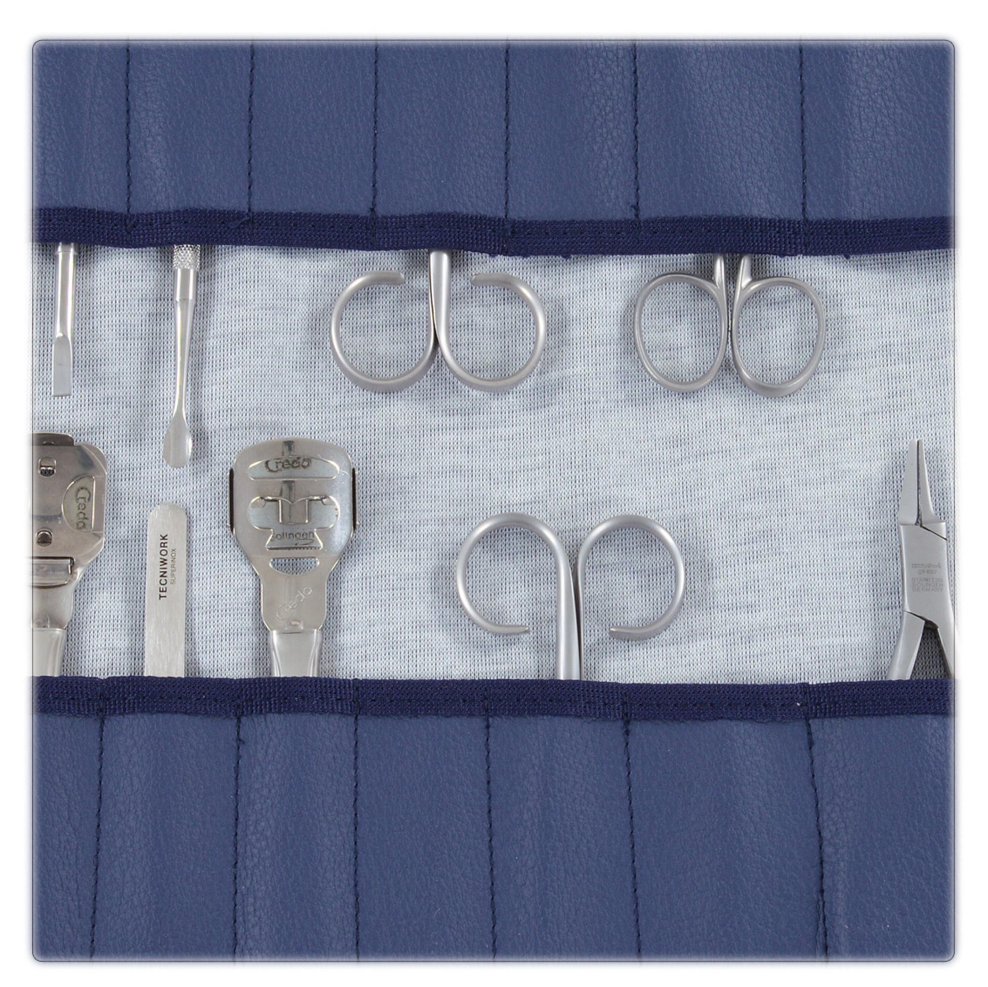 Estuche enrollable azul para herramientas