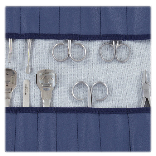 Aufrollbares blaues Instrumentenetui